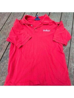 Budweiser Red Polo Shirt Velocity Brand Large‎